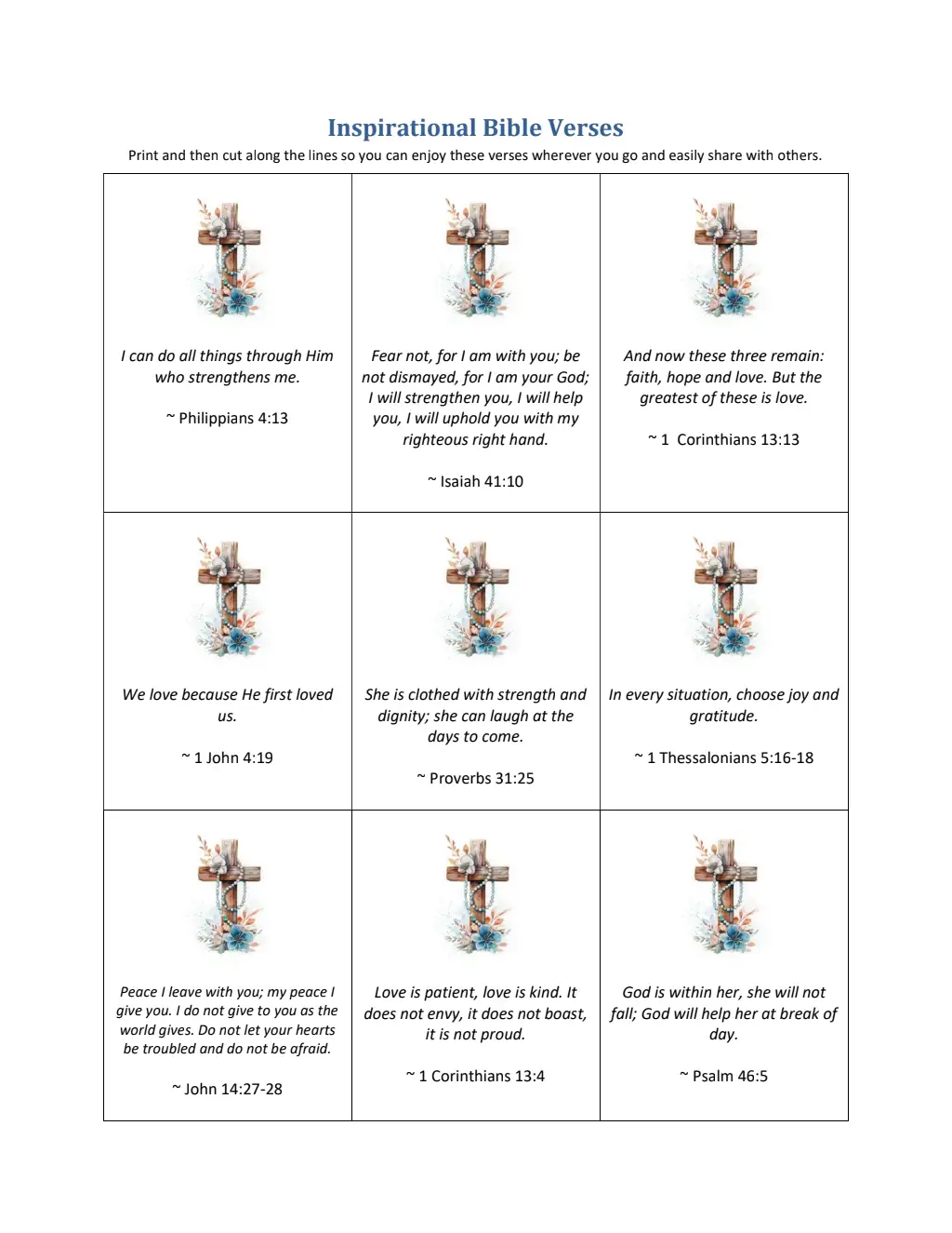 Inspirational Bible verses printable from Love, Mrs. Mommy Inspirational Bible verses printable from Love, Mrs. Mommy