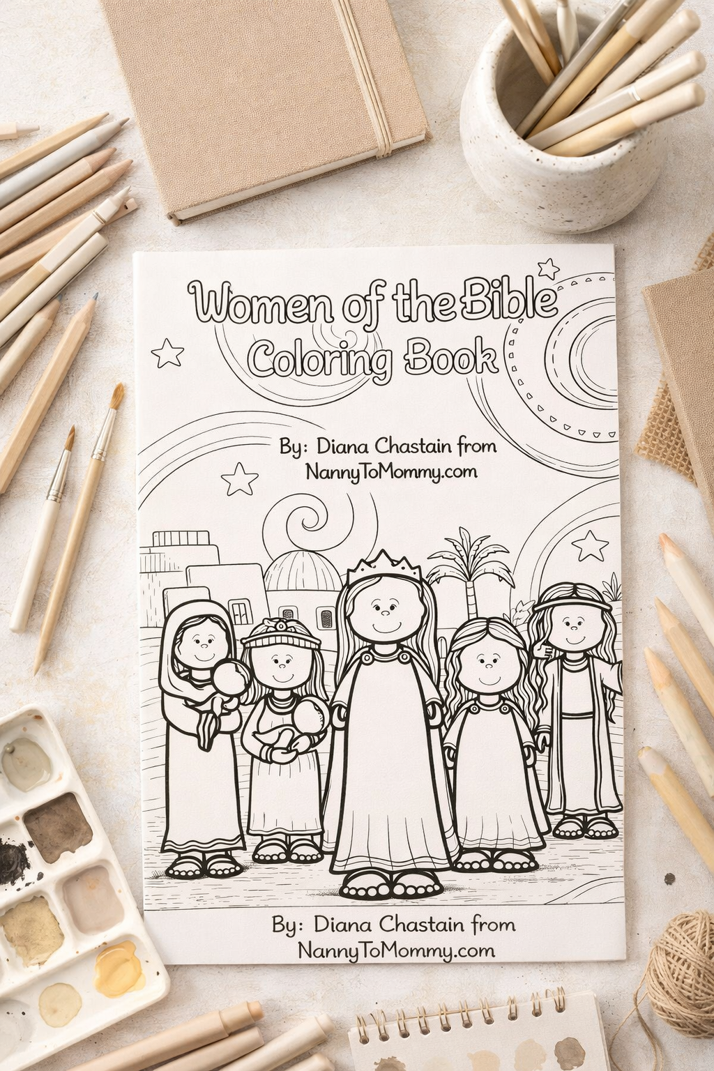 Women of the Bible coloring book printable from Nanny to Mommy Women of the Bible coloring book printable from Nanny to Mommy
